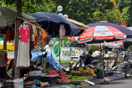 Vỉa hè, lòng đường thành chợ cóc, chợ tạm tại Hà Nội