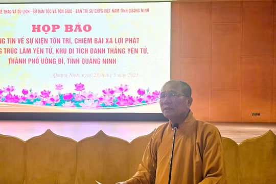 Xá Lợi Đức Phật sẽ được cung rước về Cung Trúc Lâm Yên Tử
