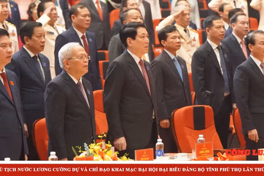 Chủ tịch nước Lương Cường dự Khai mạc Đại hội Đảng bộ tỉnh Phú Thọ lần thứ I, nhiệm kỳ 2025 - 2030