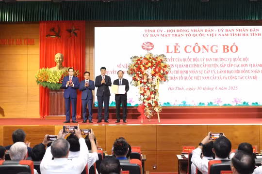 Hà Tĩnh hoàn tất sắp xếp đơn vị hành chính, đổi mới tổ chức bộ máy