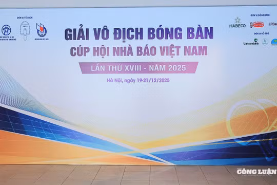 Giải Bóng bàn Cúp Hội Nhà báo Việt Nam 2025 đã sẵn sàng cho lễ khai mạc