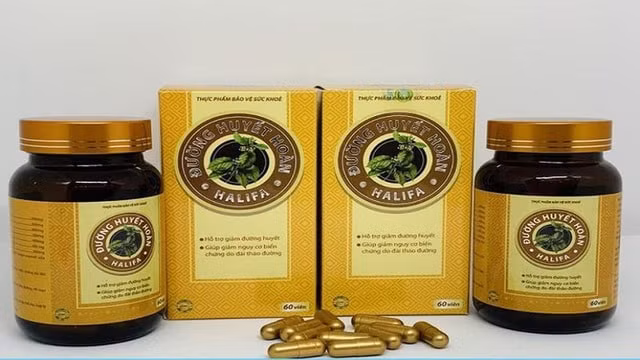 Cục An toàn thực phẩm khuyến cáo người tiêu dùng không mua, không sử dụng sản phẩm thực phẩm bảo vệ sức khỏe Đường huyết hoàn Halifa quảng cáo trên một số website