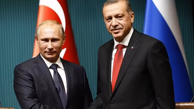Tổng thống Nga trong một cuộc gặp với Tổng thống Tayyip Erdogan - Ảnh: Russiabusinesstoday