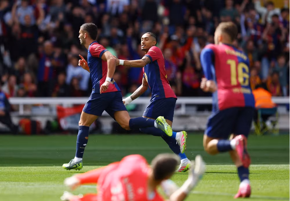 Thắng kịch tính Celta Vigo, Barca tiến sát ngôi vô địch La Liga. Ảnh: znews