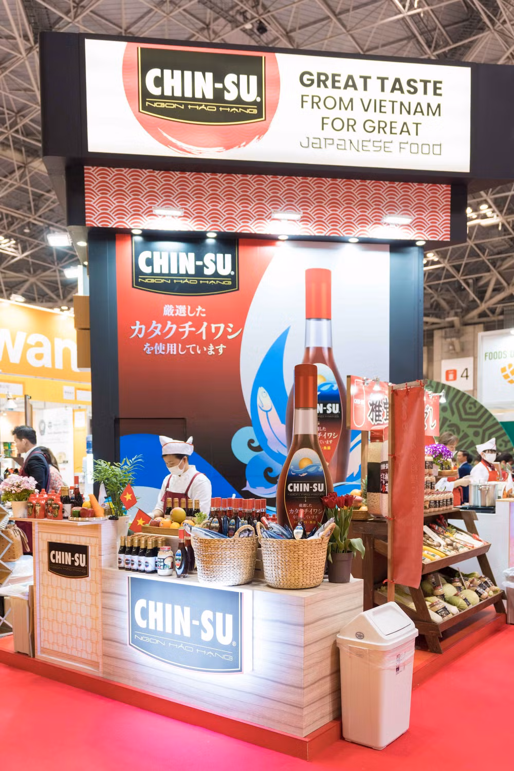 Chin-Su Cá cơm biển đông tại Foodex Nhật Bản 2024