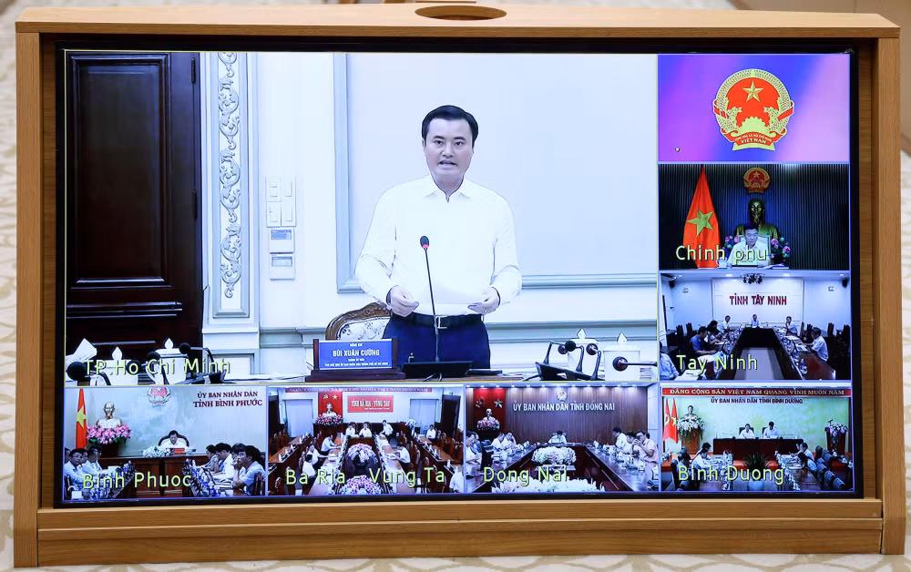 Các địa phương dự họp trực tuyến.