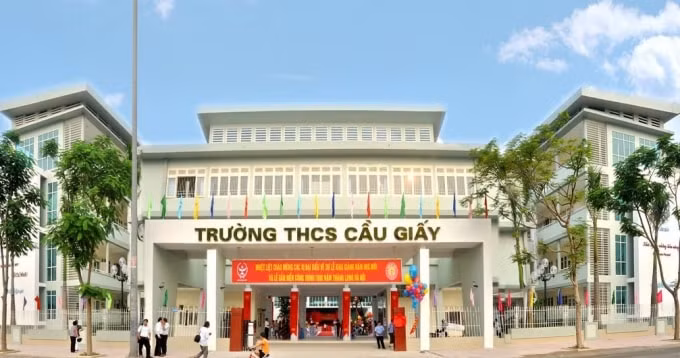 Trường trung học cơ sở Cầu Giấy là một trong những cơ sở giáo dục chất lượng cao tăng học phí năm học 2020-2021. Ảnh:iternet