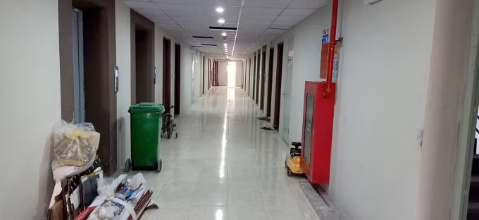 Tại dự án vẫn ngổn ngang vật liệu xây dựng