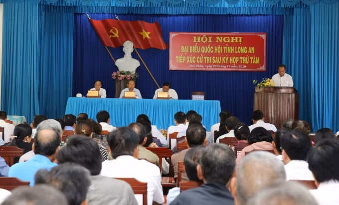 Quang cảnh buổi tiếp xúc cử tri. Ảnh: VGP