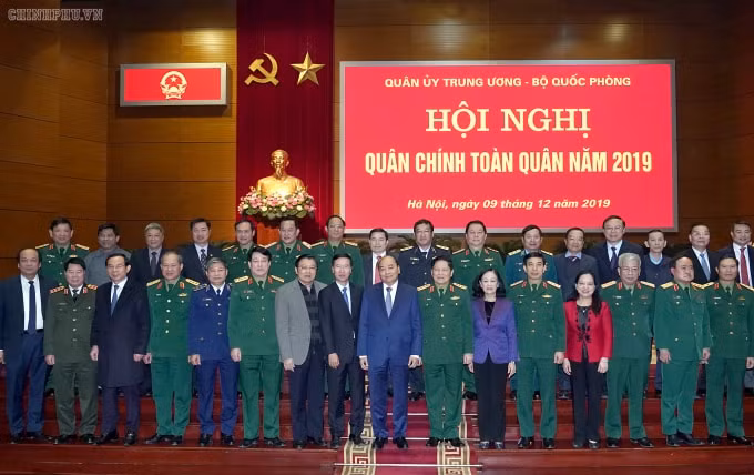 Thủ tướng Nguyễn Xuân Phúc dự Hội nghị quân chính toàn quân năm 2019. Ảnh: VGP.