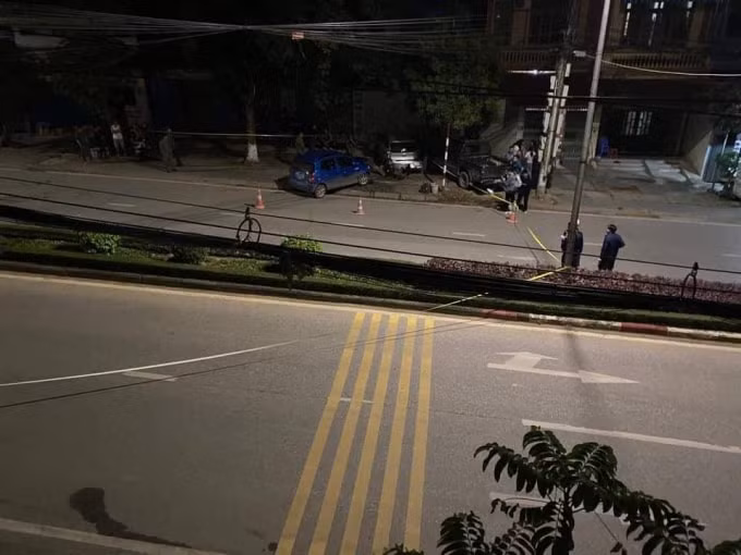 Hiện trường vụ tai nạn.