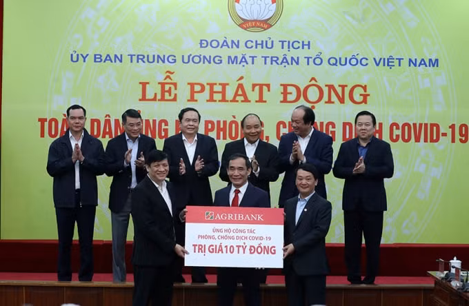Agribank tích cực hỗ trợ công tác phòng chống dịch Covid 19
