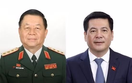 Hai đồng chí Nguyễn Trọng Nghĩa, Nguyễn Hồng Diên được cử tri Ban Tuyên giáo Trung ương giới thiệu ứng cử đại biểu Quốc hội khóa XV. Ảnh: tuyengiao.vn