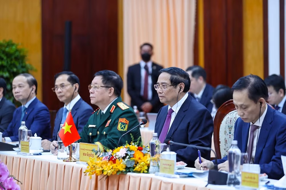 Thủ tướng Phạm Minh Chính hội đàm với Thủ tướng Campuchia Hun Manet- Ảnh 2.
