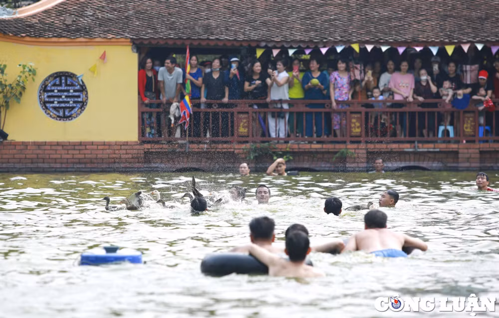 ha noi doc dao tro choi nem buoi bat vit tai ao chua trieu khuc hinh 5