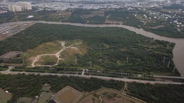 Khu đất 32 ha dự án khu dân cư ở Phước Kiển, huyện Nhà Bè, TP Hồ Chí Minh. Ảnh: TTO