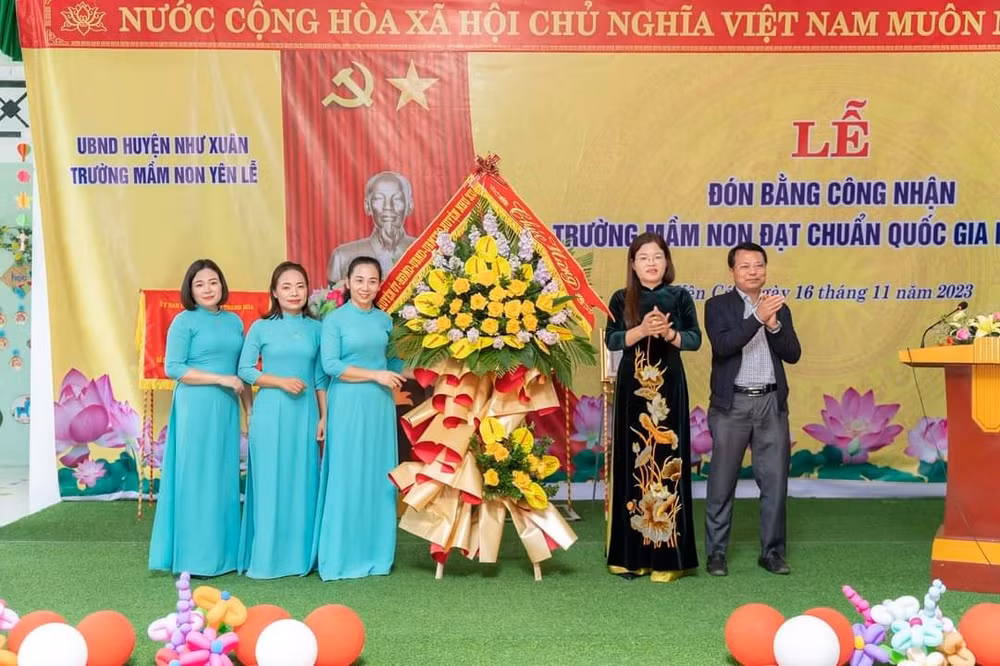 truong mam non yen le nhu xuan thanh hoa xung danh truong mam non dat chuan quoc gia muc do 2 hinh 1