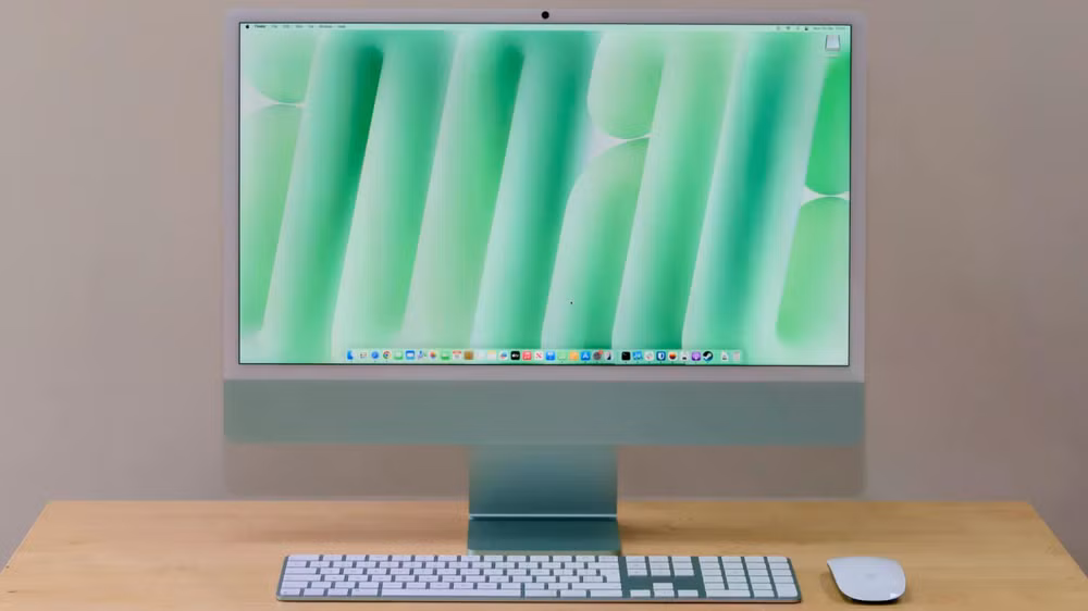 Màn hình Retina 4.5K trên iMac M4 hiển thị màu sắc chính xác và sắc nét