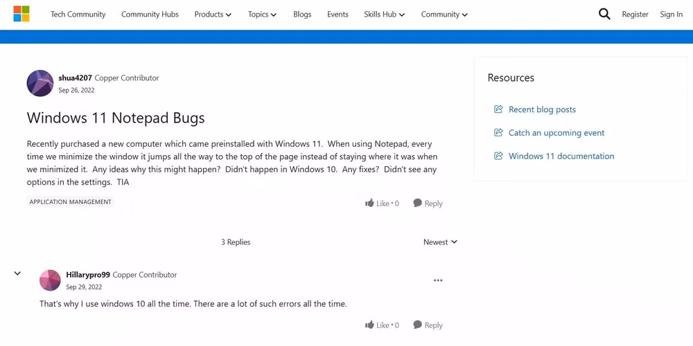 Cộng đồng người dùng Windows chia sẻ giải pháp khắc phục lỗi Notepad