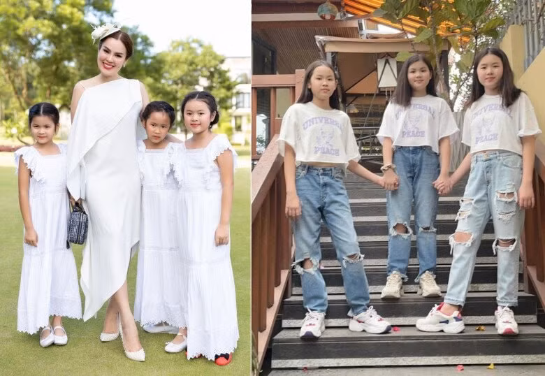 Trước khi tái hôn với Vũ Luân, Phương Lê có 3 con gái.