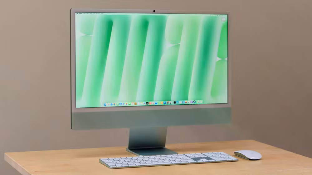 Cận cảnh thiết kế siêu mỏng của Apple iMac M4 với các tùy chọn màu sắc mới