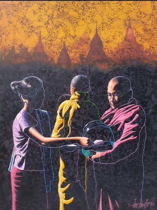 tranh cua hoa si nguoi myanmar aung kyaw htet tro lai voi cong chung viet nam hinh 3