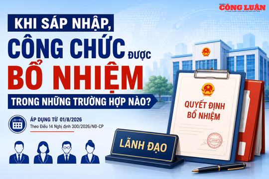 Khi sáp nhập, công chức được bổ nhiệm trong những trường hợp nào?
