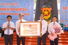 Khu Di tích trận chiến lịch sử Bình Ba nhận bằng xếp hạng di tích quốc gia