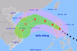 Dự báo bão Man-yi sẽ vào biển Đông ngày 18/11 với cường độ cấp 12, giật cấp 15