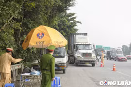 Hàng loạt xe ô tô vi phạm lỗi dừng đỗ không đúng nơi quy định bị xử phạt