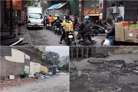Tuyến đường dài khoảng 400m ở Cầu Giấy gần 10 năm vẫn dang dở