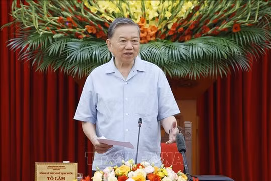Tổng Bí thư, Chủ tịch nước Tô Lâm phát biểu chỉ đạo. Ảnh: Thống Nhất/TTXVN.