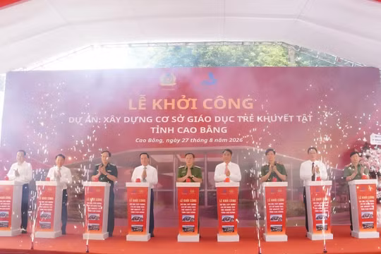 Khởi công xây dựng Cơ sở giáo dục trẻ khuyết tật 110 tỷ đồng tại Cao Bằng
