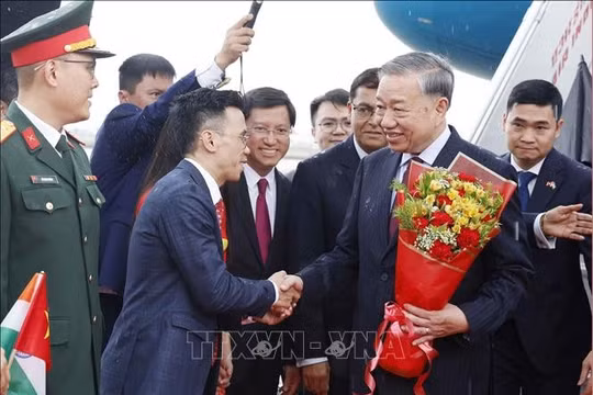 Tổng Bí thư, Chủ tịch nước Tô Lâm bắt đầu thăm cấp Nhà nước Cộng hòa Ấn Độ