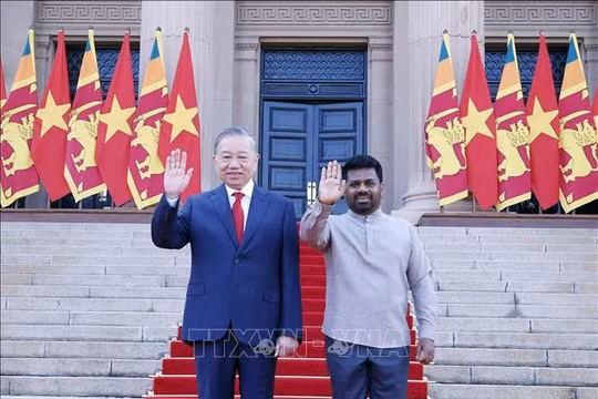 Lễ đón Tổng Bí thư, Chủ tịch nước Tô Lâm thăm cấp Nhà nước Sri Lanka