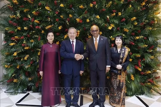 Tiệc chiêu đãi Tổng Bí thư, Chủ tịch nước Tô Lâm và Phu nhân thăm Singapore
