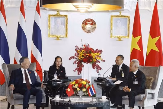 Tổng Bí thư, Chủ tịch nước Tô Lâm hội kiến Chủ tịch Quốc hội Thái Lan Sophon Saram