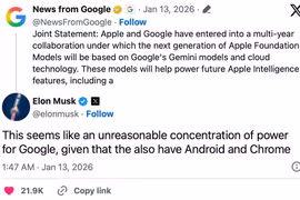 Tỷ phú Elon Musk chỉ trích việc Apple tích hợp Gemini