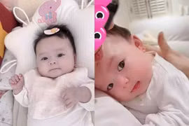 NSƯT Vũ Luân và Phương Lê chia sẻ khoảnh khắc con gái 2 tháng tuổi biết 'méc' bố