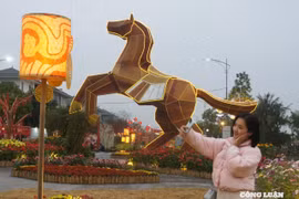 Ngắm linh vật ‘Phúc Mã Phi Xuân’ tại đường hoa Home Hanoi Xuan 2026