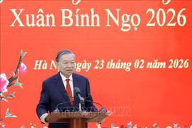 Tổng Bí thư Tô Lâm chúc Tết cán bộ, công chức Văn phòng Trung ương Đảng