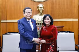 Chủ tịch Quốc hội thăm, chúc Tết Ủy ban Trung ương Mặt trận Tổ quốc Việt Nam