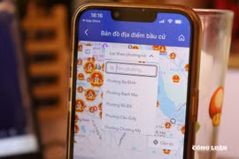 Cử tri tại Hà Nội tra cứu 1.451 điểm bỏ phiếu qua bản đồ số