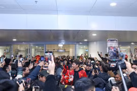 Đông đảo người hâm mộ chào đón U23 Việt Nam về nước sau thành công tại giải U23 châu Á