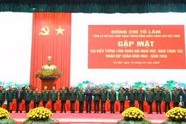 Tổng Bí thư Tô Lâm gặp mặt đại biểu tướng lĩnh Quân đội nghỉ hưu, nghỉ công tác