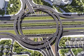 Nút giao nhiều tầng với các nhánh cong liên hoàn phía tây Hà Nội dần lộ diện