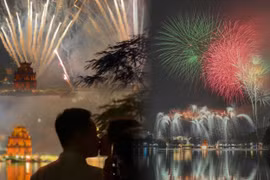 Pháo hoa rực trời Thủ đô chào đón năm mới 2026