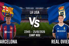 Barcelona vs Real Oviedo (22h15, 25/1): Link xem trực tiếp &amp; Đội hình xuất phát