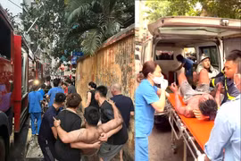 Hà Nội: Cháy nhà 4 tầng trong ngõ sâu, kịp thời cứu 1 người mắc kẹt