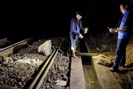 Tạm dừng chạy một số đoàn tàu do sự cố đá rơi khu vực Hải Vân
